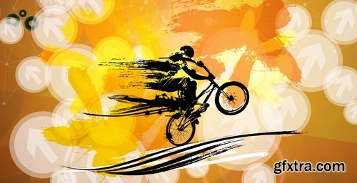 Collection of bike background is an example of a template pattern on clothes sport wheel 25 EPS