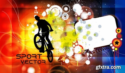 Collection of bike background is an example of a template pattern on clothes sport wheel 25 EPS