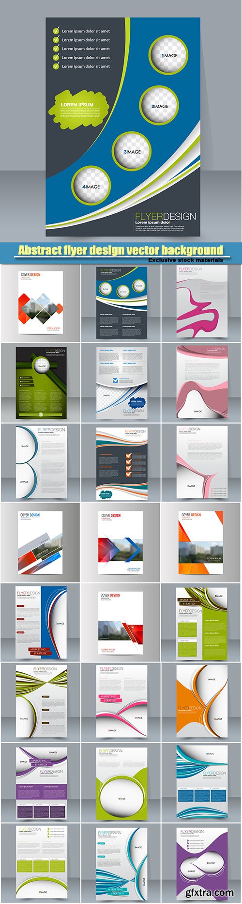 Abstract vector flyer design background, brochure template, magazine cover