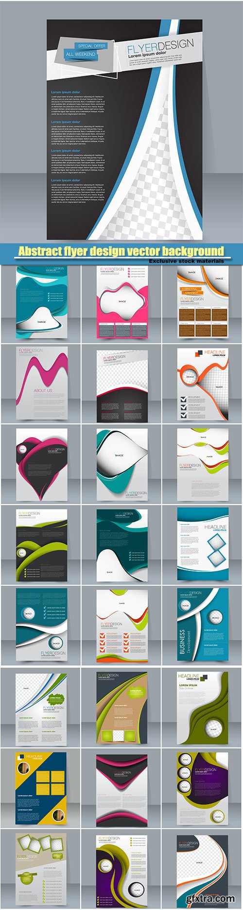 Abstract flyer design vector background, magazine cover business mockup