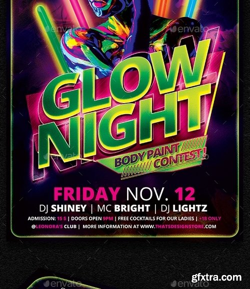 GraphicRiver - Glow Night Flyer Template 15508753