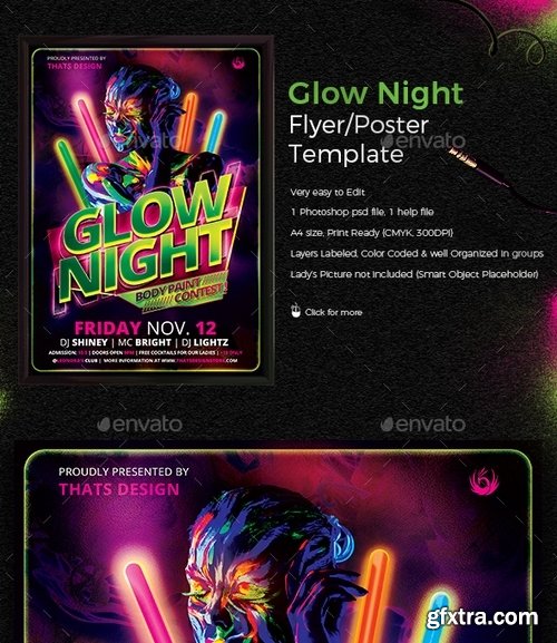 GraphicRiver - Glow Night Flyer Template 15508753