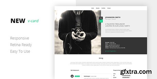 ThemeForest - NEW Retina Ready Vcard Template (Update: 9 June 14) - 7021827