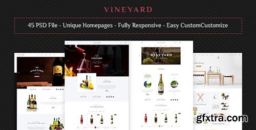 ThemeForest - VINEYARD v1.0 - E-Commerce and Blog PSD Theme - 13901853