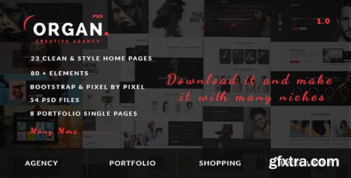 ThemeForest - Organ v1.0 - Multipurpose PSD Template - 13672267