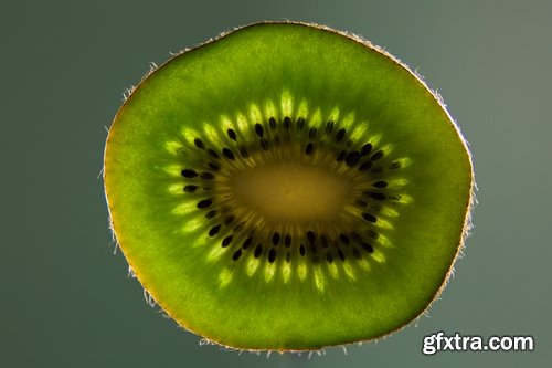 Collection of kiwi juice macro pulp seed set of fruits basket 25 HQ Jpeg