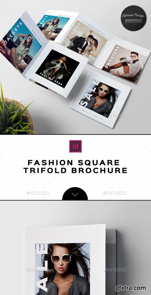 GraphicRiver - Fashion Lookbook Square Trifold Brochure 18890856