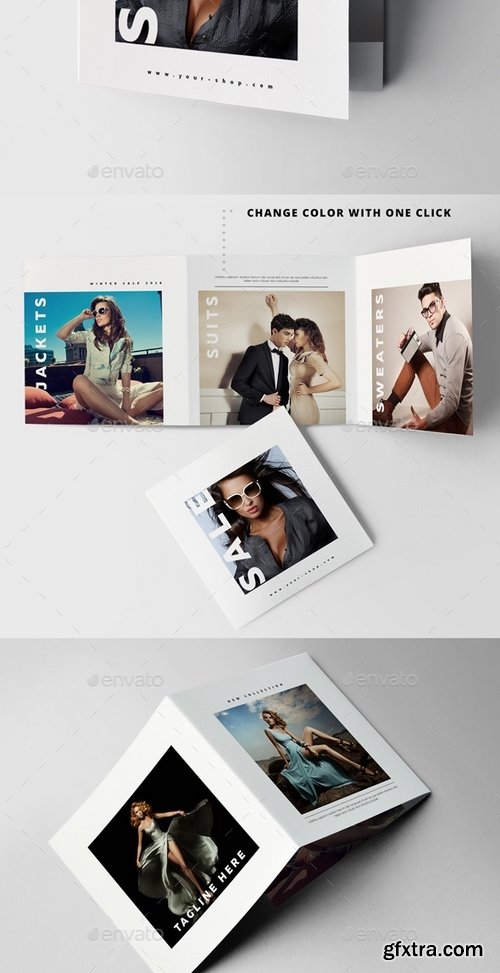 GraphicRiver - Fashion Lookbook Square Trifold Brochure 18890856