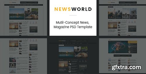 ThemeForest - News World v1.0 - News Magazine PSD Template - 16982989