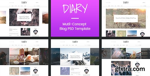 ThemeForest - Diary v1.0 - Personal Blog PSD Template - 17298949