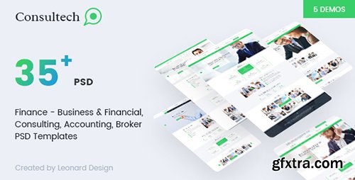 ThemeForest - Consultech v1.0 - Multipurpose Business & Financial, Consulting, Accounting, Broker Psd Templates - 19342610