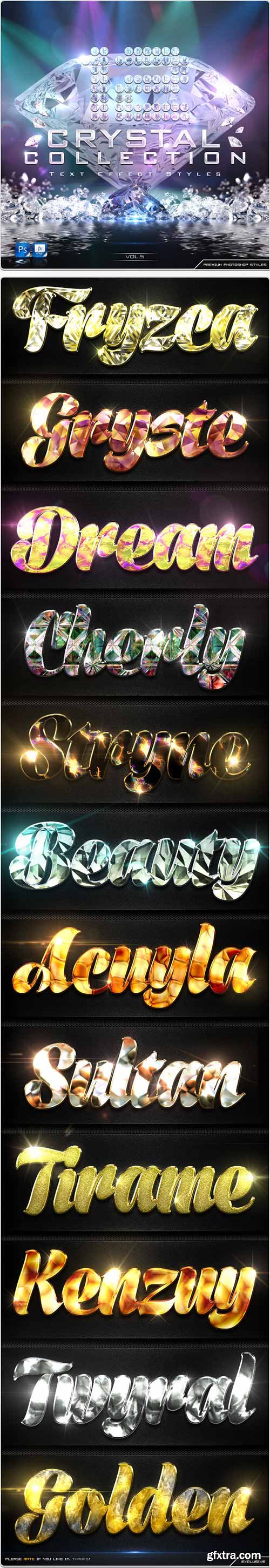 GraphicRiver - 12 Crystal Collection Text Effect Styles Vol.5 8989720