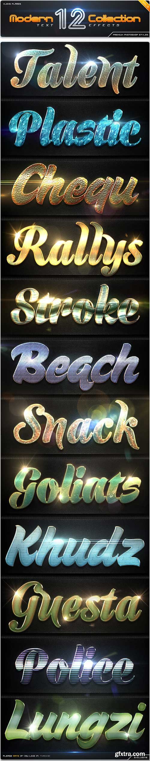 GraphicRiver - 12 Modern Collection Text Effect Styles Vol.5 8864278