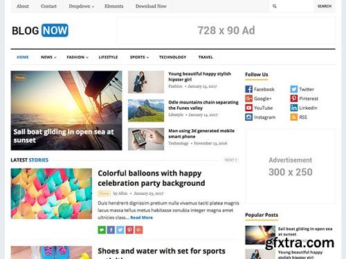 Creativemarket - BlogNow - WordPress Blog Theme 1208580