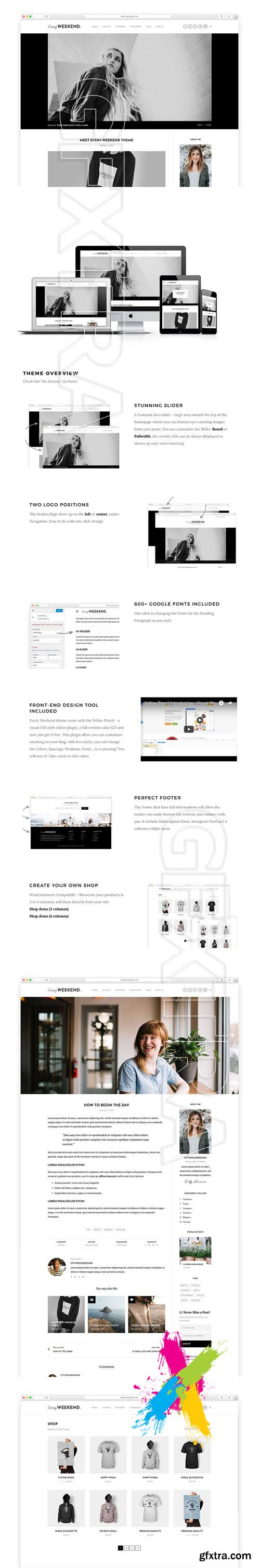 Creativemarket - Every Weekend - A Blog and Shop Theme 1257652