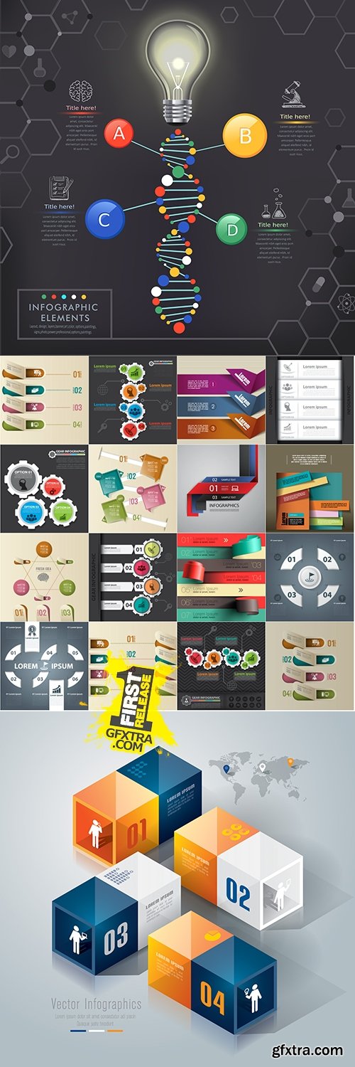 Big Infographics Business elements collection 5