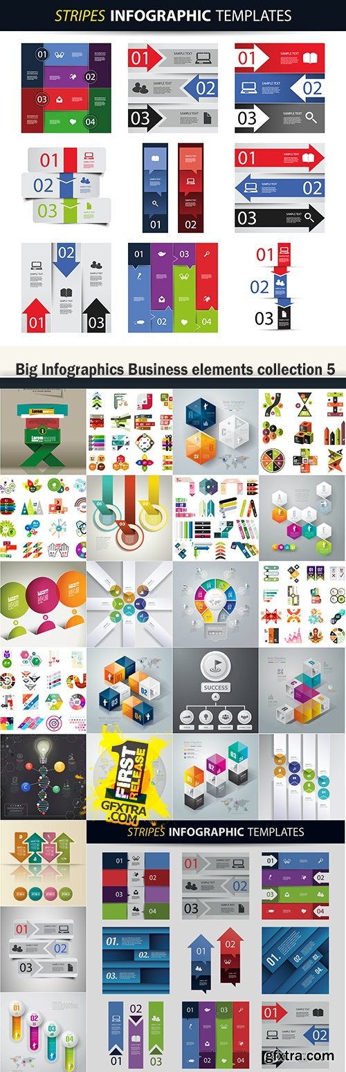 Big Infographics Business elements collection 5