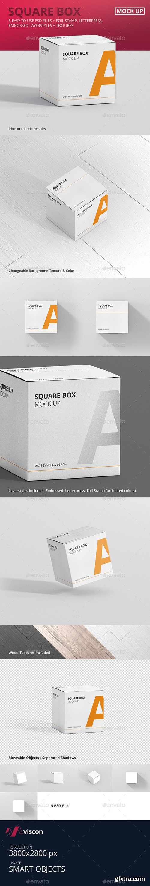 Graphicriver Package Box Mock-Up - Square 16209044