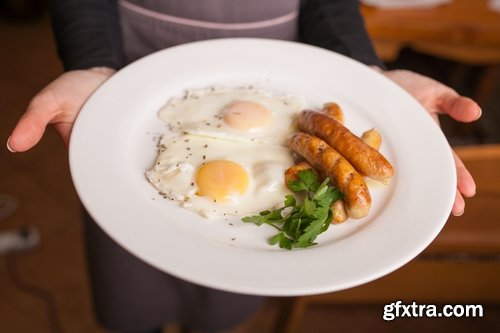 Collection of fried sausage quick breakfast grilled barbecue German sausages 25 HQ Jpeg