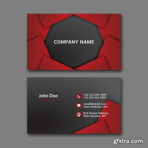 Collection business card flyer banner vector image 9-25 EPS