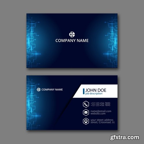 Collection business card flyer banner vector image 9-25 EPS