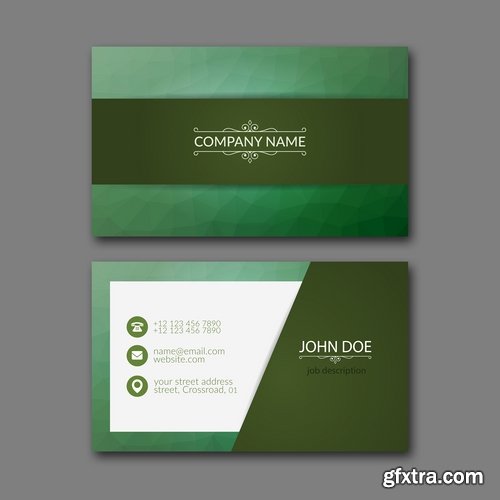 Collection business card flyer banner vector image 9-25 EPS