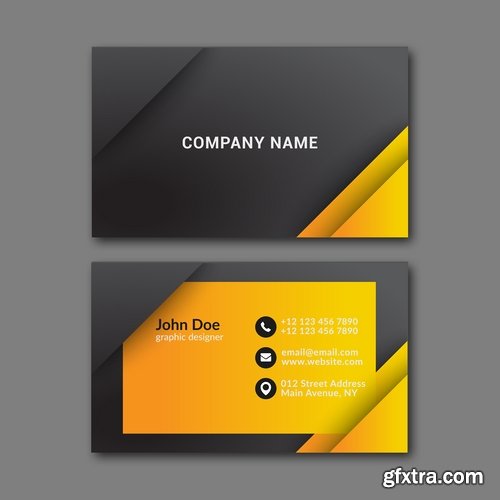 Collection business card flyer banner vector image 9-25 EPS