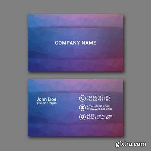 Collection business card flyer banner vector image 9-25 EPS