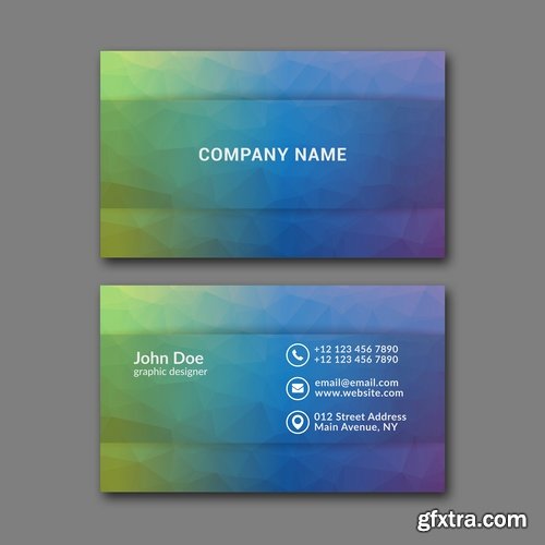 Collection business card flyer banner vector image 9-25 EPS