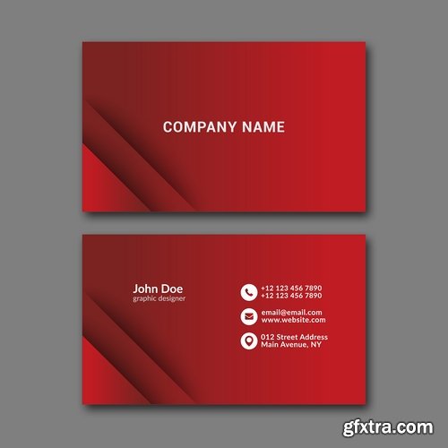 Collection business card flyer banner vector image 9-25 EPS