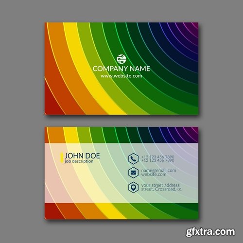 Collection business card flyer banner vector image 9-25 EPS