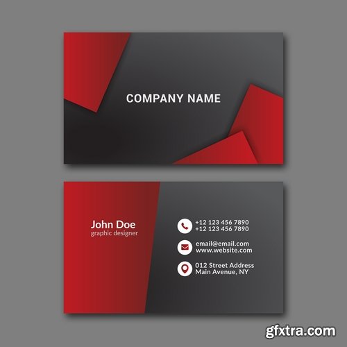 Collection business card flyer banner vector image 9-25 EPS