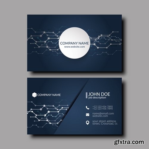 Collection business card flyer banner vector image 9-25 EPS