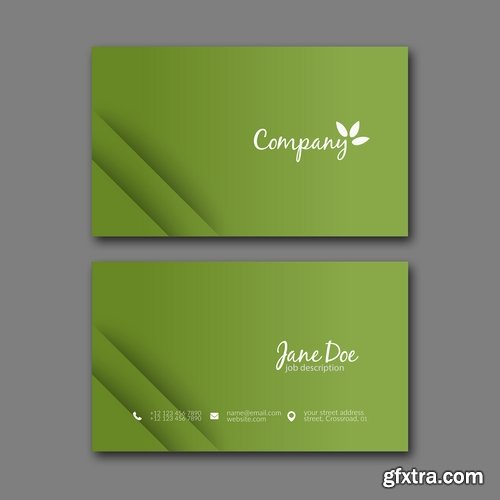 Collection business card flyer banner vector image 9-25 EPS