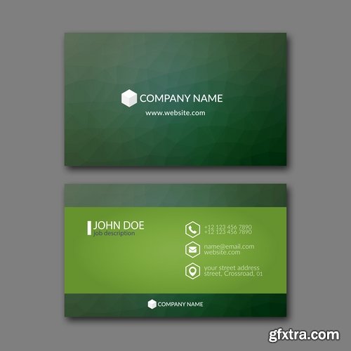 Collection business card flyer banner vector image 9-25 EPS