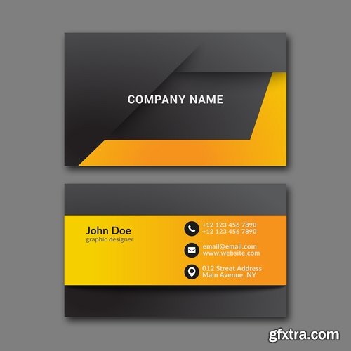 Collection business card flyer banner vector image 9-25 EPS