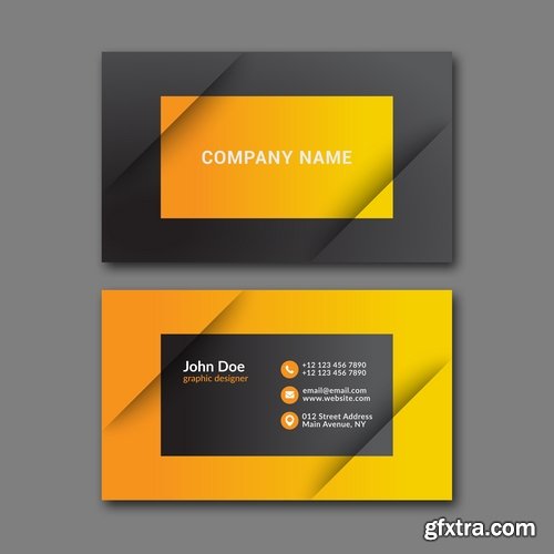 Collection business card flyer banner vector image 9-25 EPS