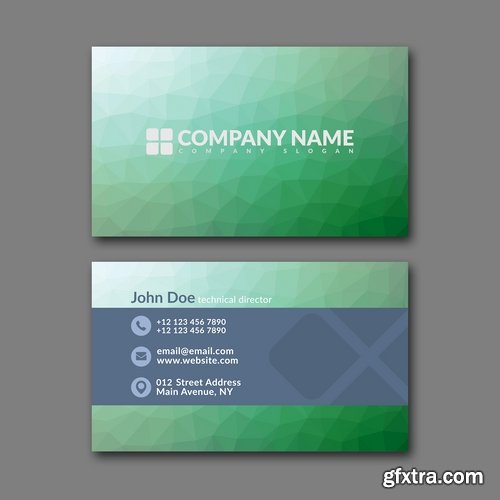 Collection business card flyer banner vector image 9-25 EPS