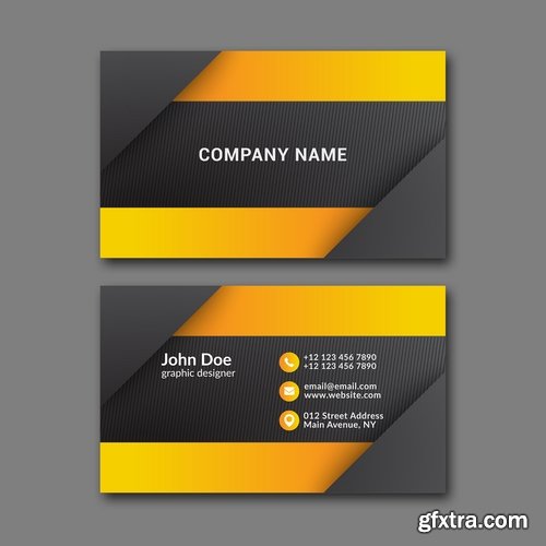 Collection business card flyer banner vector image 9-25 EPS