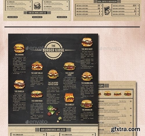 GraphicRiver - The Burger Kiosk Menu 9813340