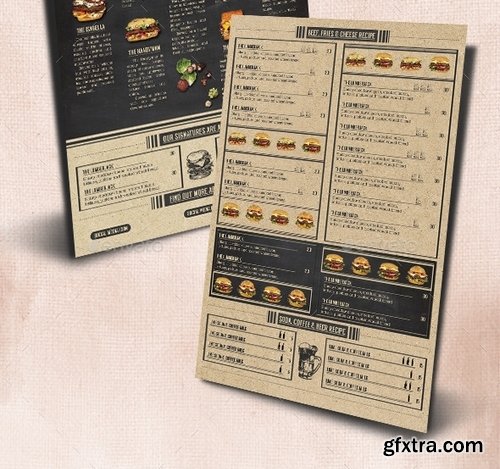 GraphicRiver - The Burger Kiosk Menu 9813340