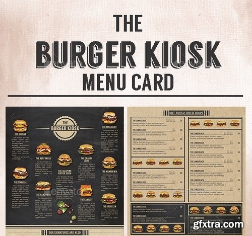 GraphicRiver - The Burger Kiosk Menu 9813340