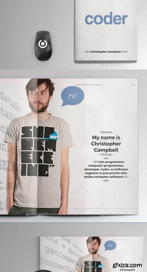 GraphicRiver - Coder - Portfolio and Resume 16257497