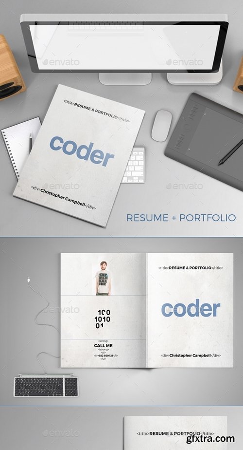 GraphicRiver - Coder - Portfolio and Resume 16257497