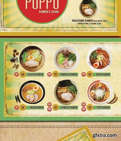 GraphicRiver - Japanese Bistro Mini Flyer 10747648