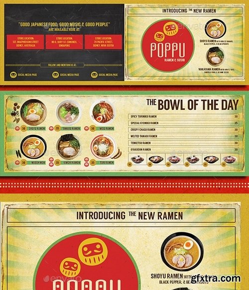 GraphicRiver - Japanese Bistro Mini Flyer 10747648