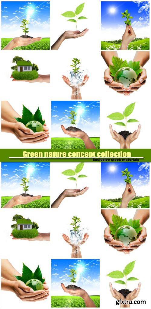 Green nature concept collection