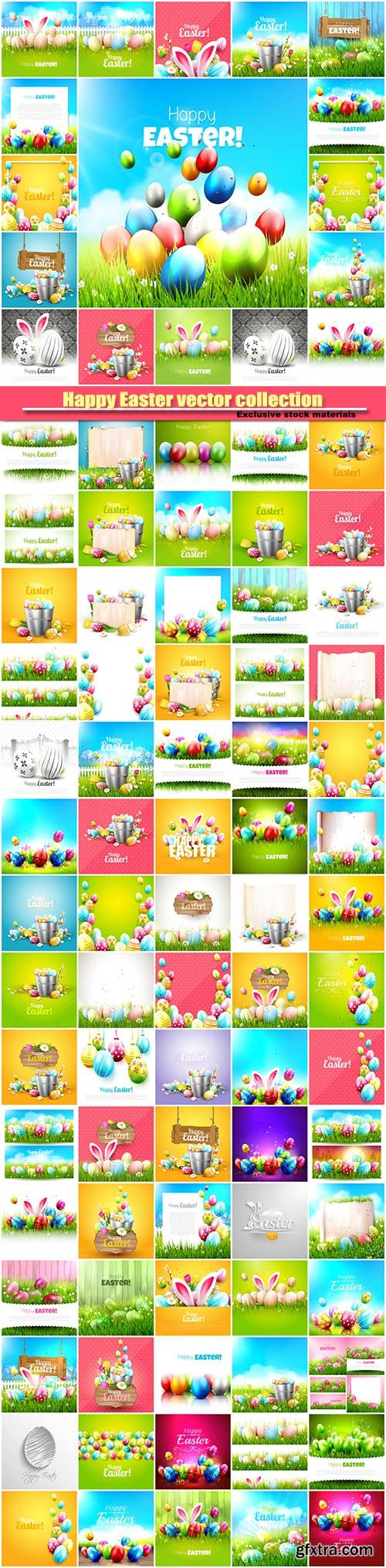 Happy Easter vector collection