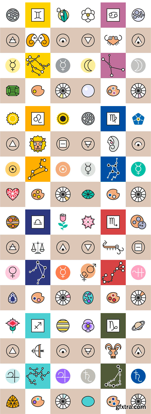 CM 1166884 - Horoscope Astrology Sign Icons