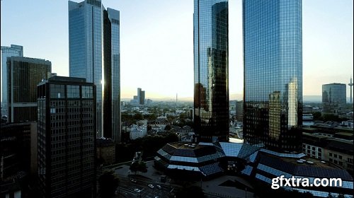 Skyline skyscrapers city cityscape modern architecture buildings aerial view